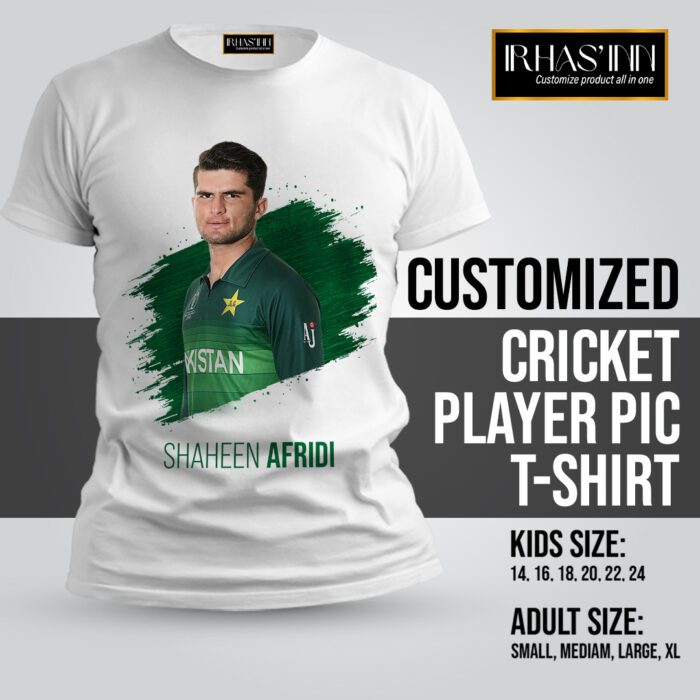 Customized T-Shirt | Cricket Player | Shaheen Afridi T-Shirt