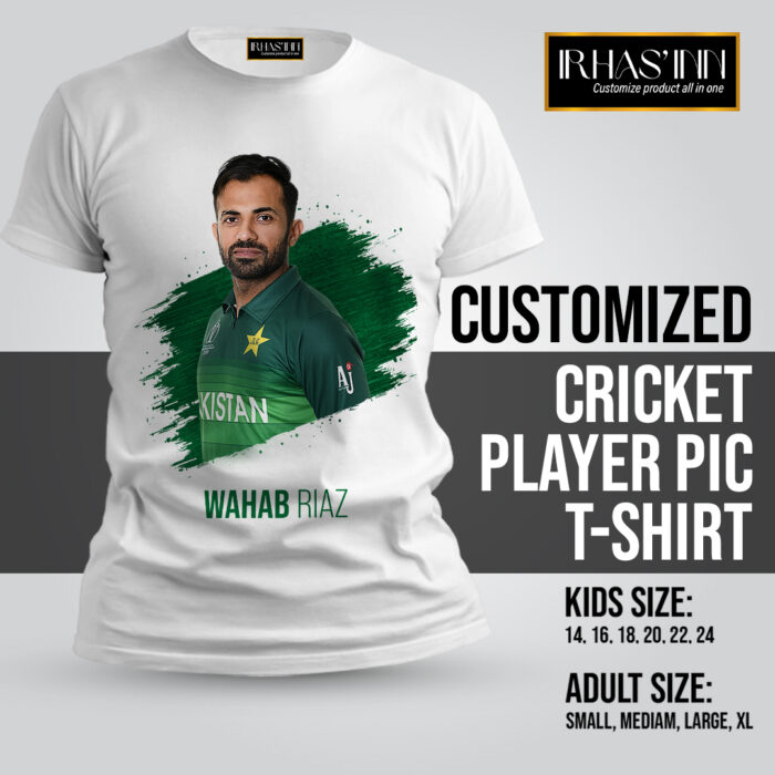 Customized T-Shirt | Cricket Player | Wahab Riaz T-Shirt