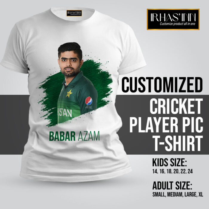 Customized T-Shirt | Cricket Player | Babar Azam T-Shirt
