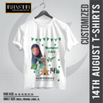 Customized T-Shirt 14th August | Happy Independence Day | Jashan-e-Azadi by Irha's Inn | Design-06