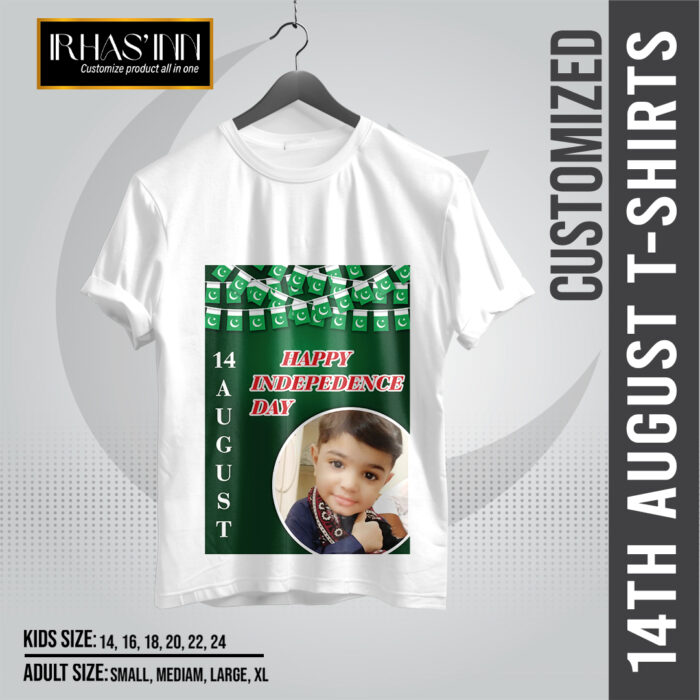 Customized T-Shirt 14th August | Happy Independence Day | Jashan-e-Azadi by Irha's Inn | Design-20