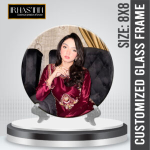 Elegant Customized Glass Frame – 8x8" Round Design