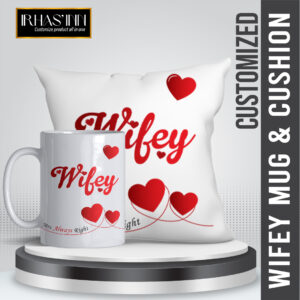 Customized Wifey Mug & Cushion Gift Set – Mr. Right Edition